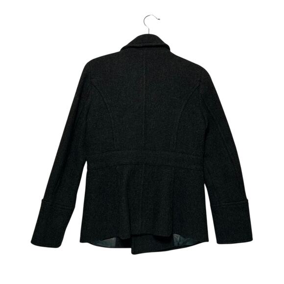 J. Crew Stadium Cloth Nello Gori Peacoat Women's Sz 2 Charcoal Gray Timeless - Picture 2 of 5
